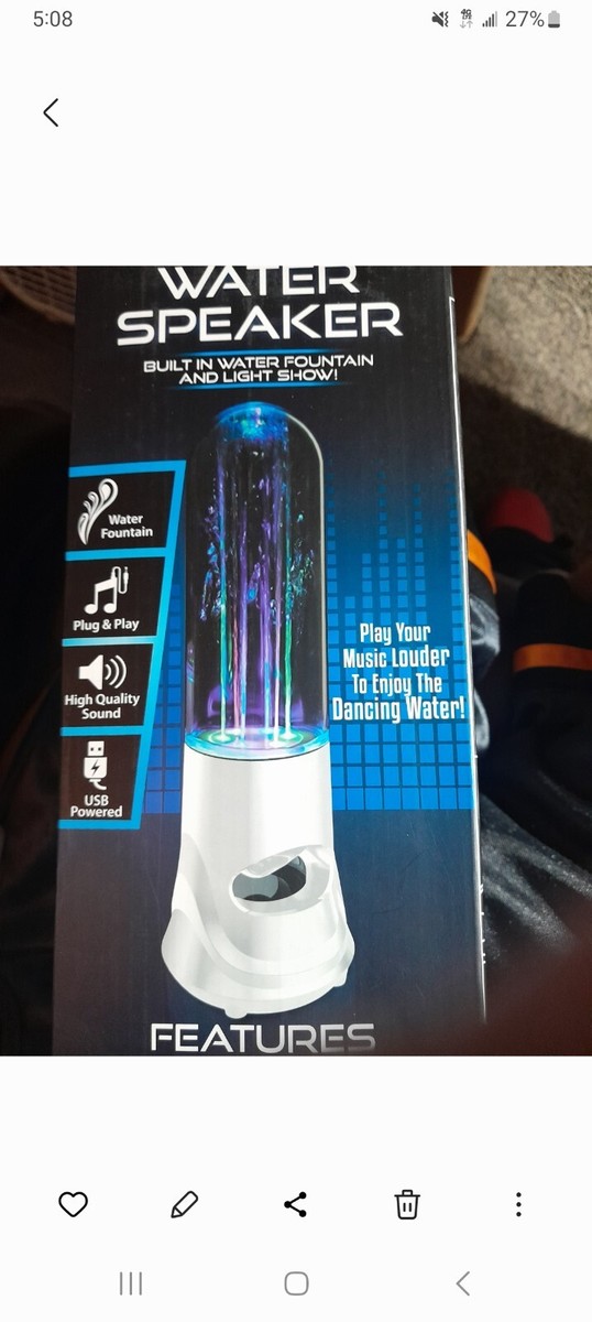Water Fountain Light Show Speakers AOBOO LED Color Water Speakers