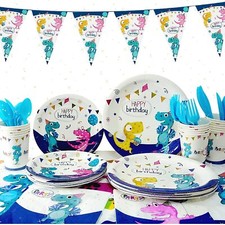 Dinosaur Birthday Party Supplies Set for Daughter Son- Dinosaur Themed Party for