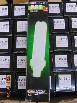 (10) Litetronics PFT L-12210 18W G24D-2 827 2-Pin PFT 2700K