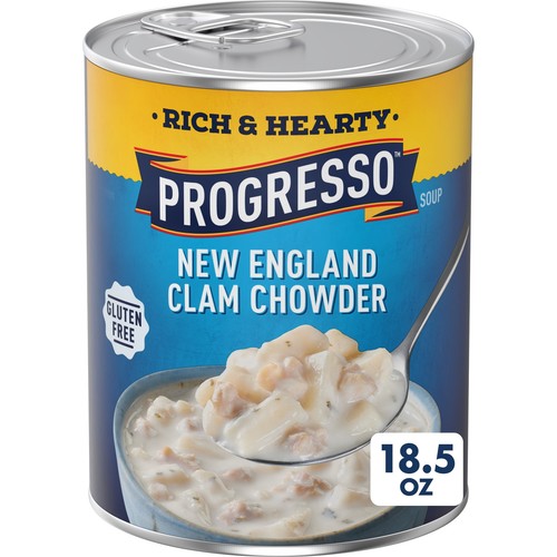 6 Pack Progresso Clam Chowder Soup, Rich and Hearty, Gluten-Free, 18.5 oz - Picture 8 of 8