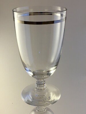 Vintage Fostoria, Reflection 6033, Platinum Band 625, Crystal - Iced Tea glass
