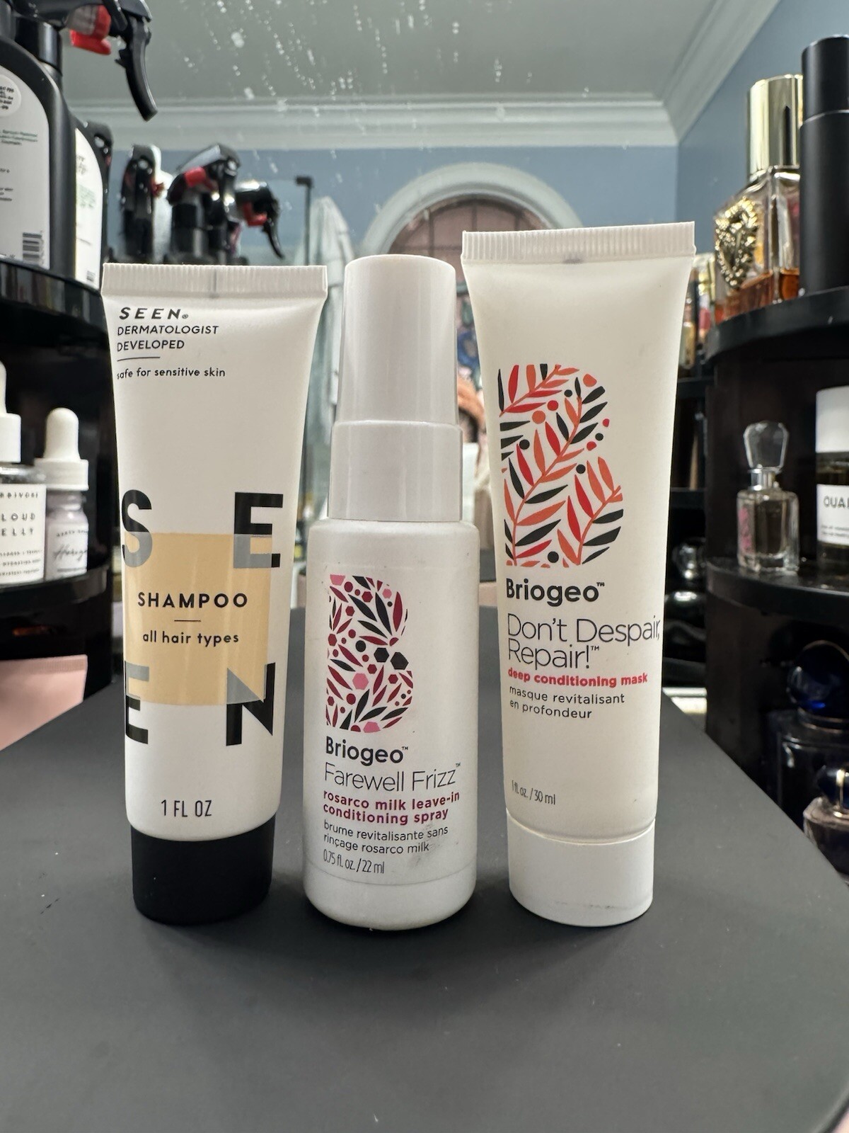 Briogeo And Unseen Hair Care Mask Conditioner Leave In And Shampoo Travel Size