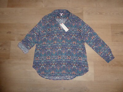 ESPRIT Schlupf-Bluse Tunika Langarm Turn Up Locker Sitzend Viskose Gr.36 NEU R0