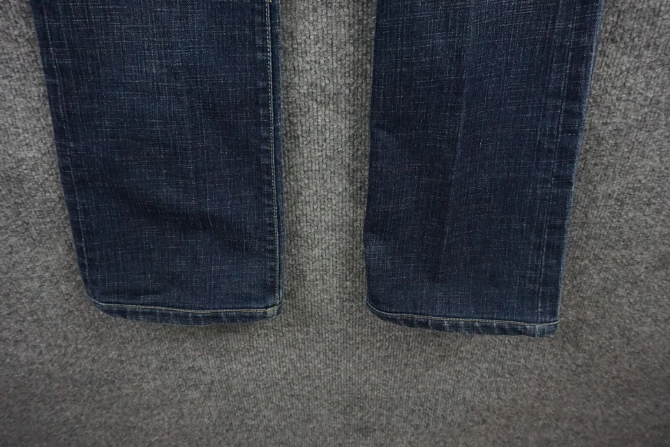 Pantalones de mezclilla NFY Notify para mujer talla 24 azul lavado oscuro tiro bajo acampanados hechos en Italia Foto 4 de 4