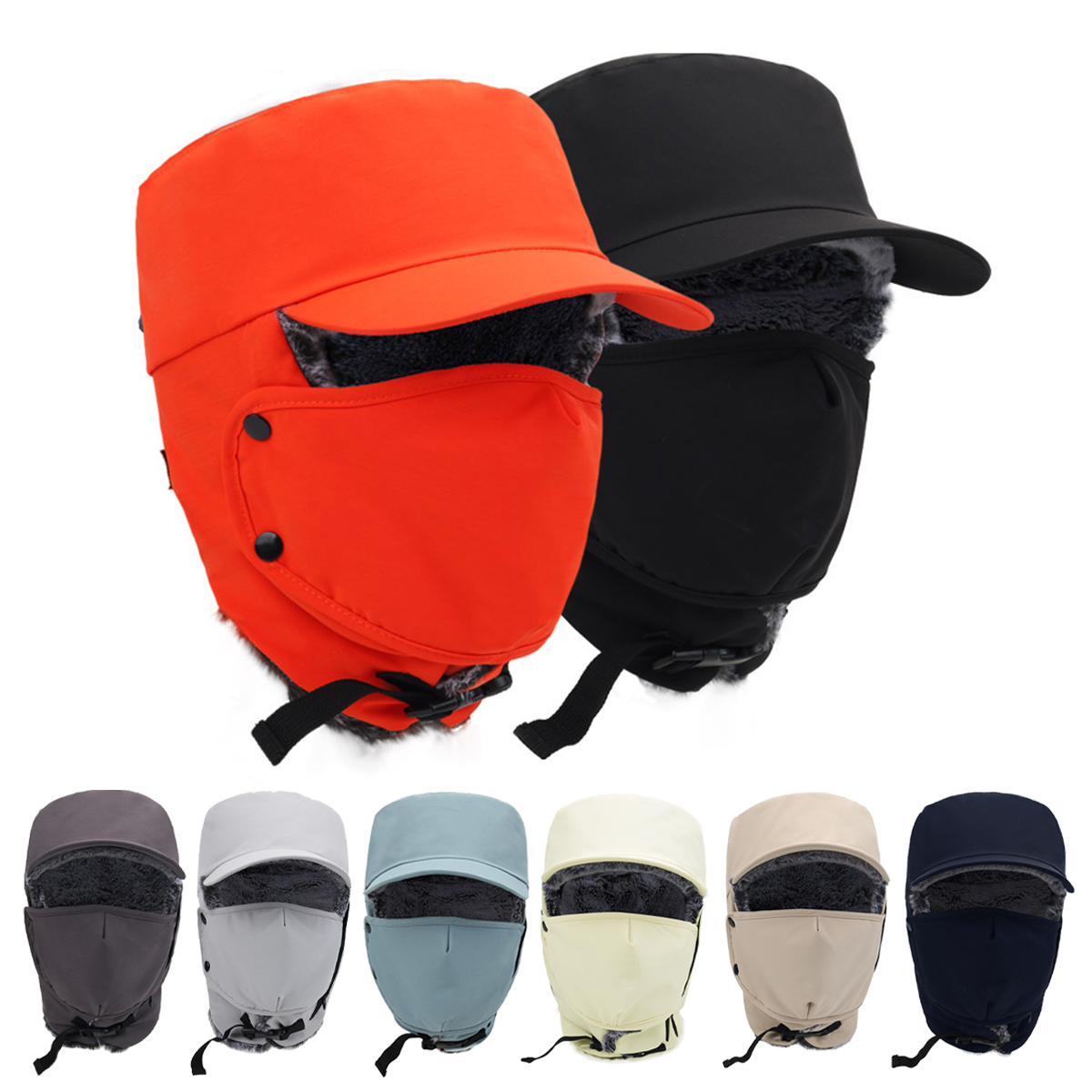Winter with Ear Flaps Windproof Waterproof Snow Ski Hats for Unisex Cold Weather