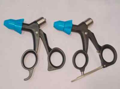 Laparoscopic Grasper Scissors Inserts Normal & Ratchet Surgical 2Pc Handle kit