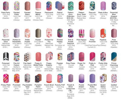 Jamberry Nail Wraps - ''P Q'' Wraps - HALF SHEETS - Varies Styles Great Selection!
