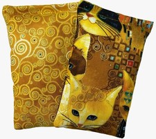 Catnip Pillows Two Pack Golden V2, New Design, Free Ship -- Made in the USA