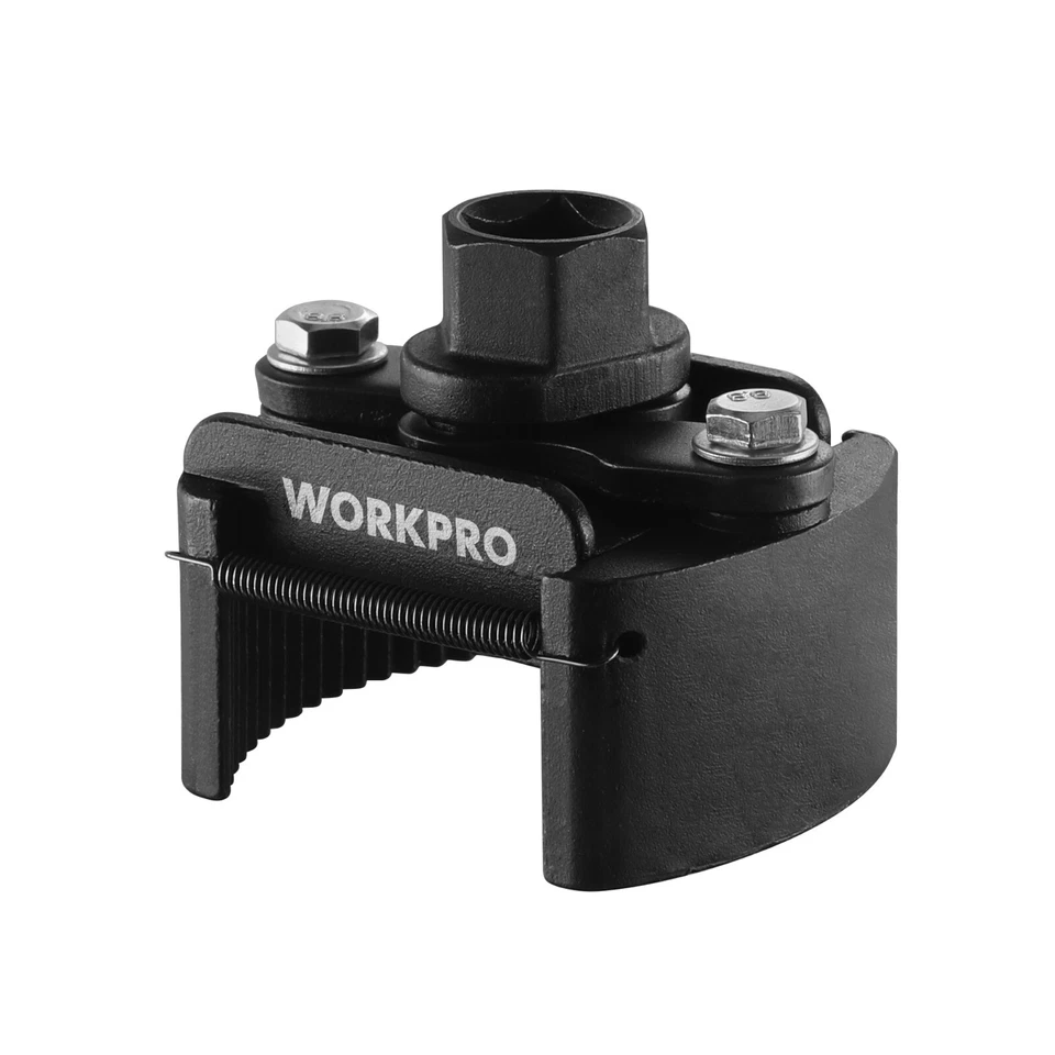 WORKPRO Llave de filtro de aceite universal ajustable con herramienta de extracción de resorte de abrazadera automática Foto 4 de 4