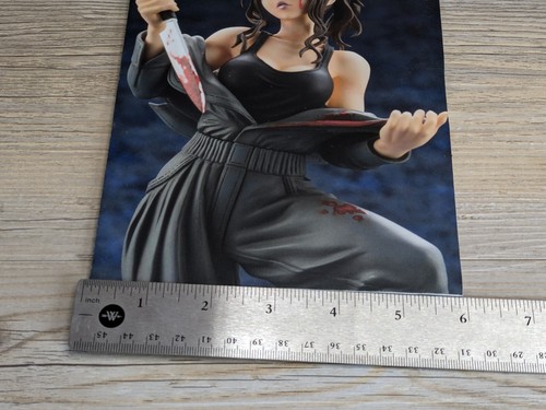 Micheal Meyers Halloween Pinup Girl Horror Movie Monsters 8" x 6" Artwork Sign - Picture 6 of 6