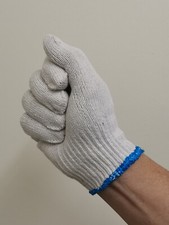 Cotton knitted working gloves / Durable/ Anti-slip, No irritation to skin x 5