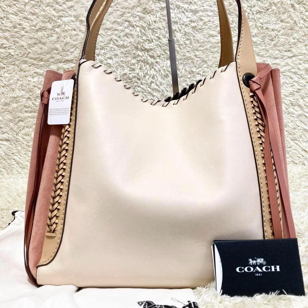 Marlon tote in colorblock with whipstitch hotsell