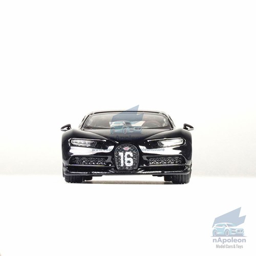 1:64 Bugatti Chiron Modelo de Coche Aleación Diecast Vehículo Colección Niños Regalo Negro - Imagen 8 de 12