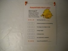 Fairy Tale-Themed Word Ladders Write-On Wipe-Off Flip Booklet Set 1 Laminated