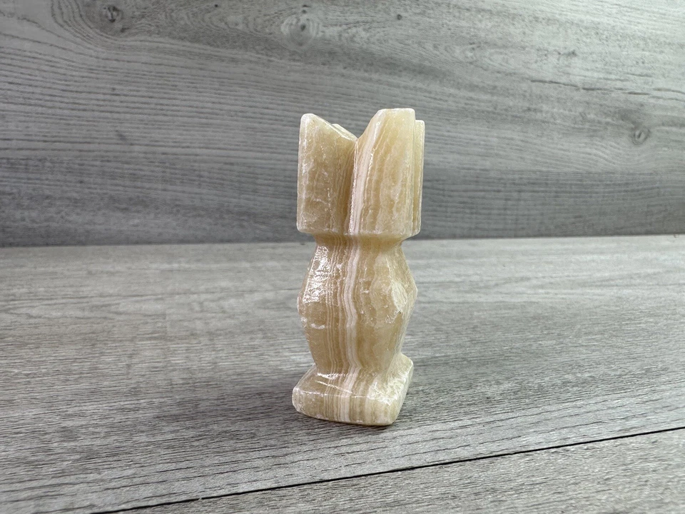 Lt. Brown White Marble / Onyx Stone Replacement Rook Chess Piece - Image 2 of 4