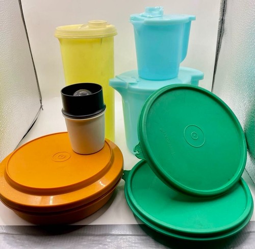 8er Set Vintage Tupperware Behälter mit Deckel