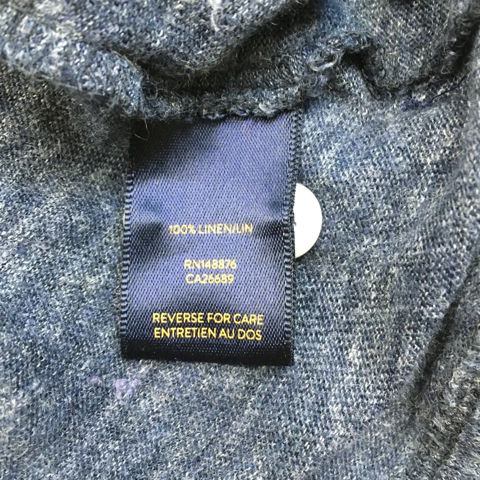 Camisa de manga corta Good Man marca brezo azul oscuro 100 % lino para hombre talla XL/grande Foto 3 de 4