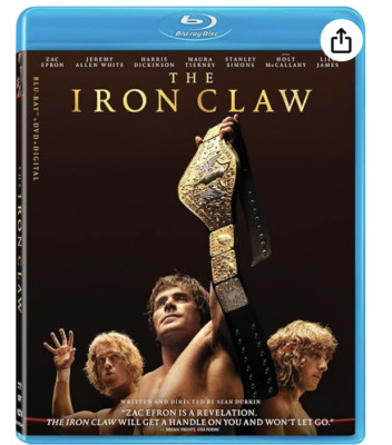 The Iron Claw (Blu-ray + DVD + Digital) New Sealed w/ Cover Sleeve Zac Effron