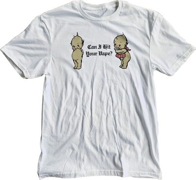 Can I Hit Your Vape? Short Sleeve T-Shirt Kewpie Baby Cupid Cherub Doll