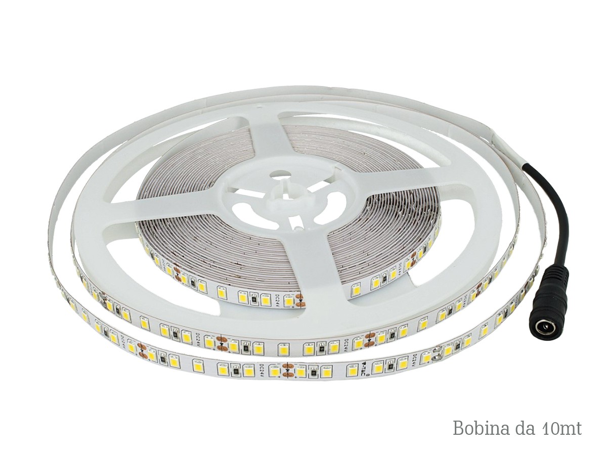 Striscia Led 10m Bianco Naturale 4000K - Bobina 24V per Illuminazione Casa