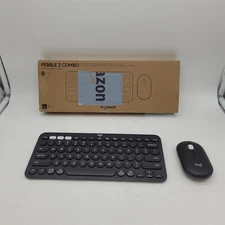 Logitech Pebble 2 Combo, Wireless Keyboard and Mouse - Black *READ*