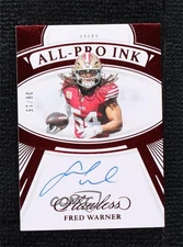 2024 Panini Flawless All-Pro Ink Ruby /15 Fred Warner #API-FWR Auto