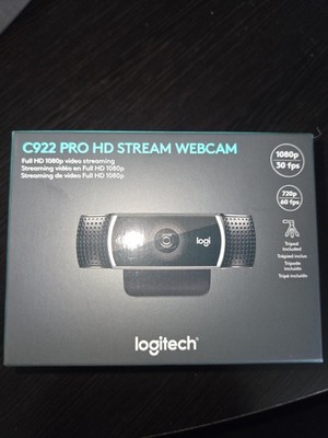 Logitech C922 Pro 1080p Stream Webcam with Tripod - Black