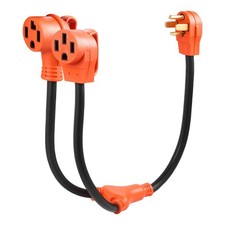 Y Splitter Adapter, 30 Amp, 4 Prong Outlet 240 Volt Dryer to EV Charger Adapter,