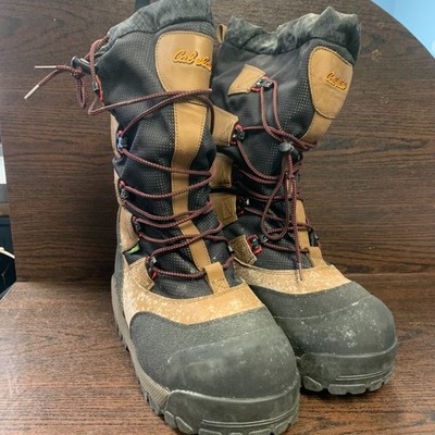 Cabelas Men's Snow Boots Size 12 D Brown Dry-Plus Waterproof Insulated Hunting