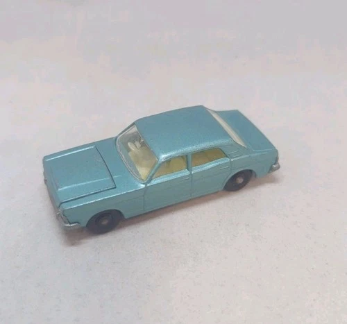 Matchbox Lesney Superfast No53 FORD ZODIAC in BLUE with REGULAR WHEELS & BASE
