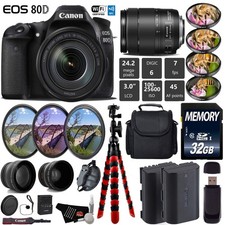 Canon EOS 80D DSLR Camera with 18-135mm is STM Lens  UV FLD CPL Filter Kit  4