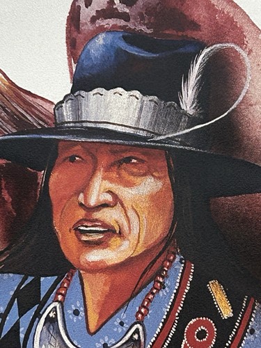 Gary White Deer Forever Choctaw Signed Lithograph 770/1000 Native Art 25x18.5 - Picture 2 of 12