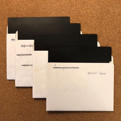 4x 5,25'' Disketten / Floppy Disk - 360KB