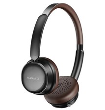 Manayo Active Noise Cancelling Bluetooth On Ear Headphones, Foldable (brown)