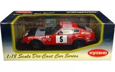 Kyosho 1/18 Datsun 240Z 1972 Monte Carlo Rally Diecast Red Black #5 Used