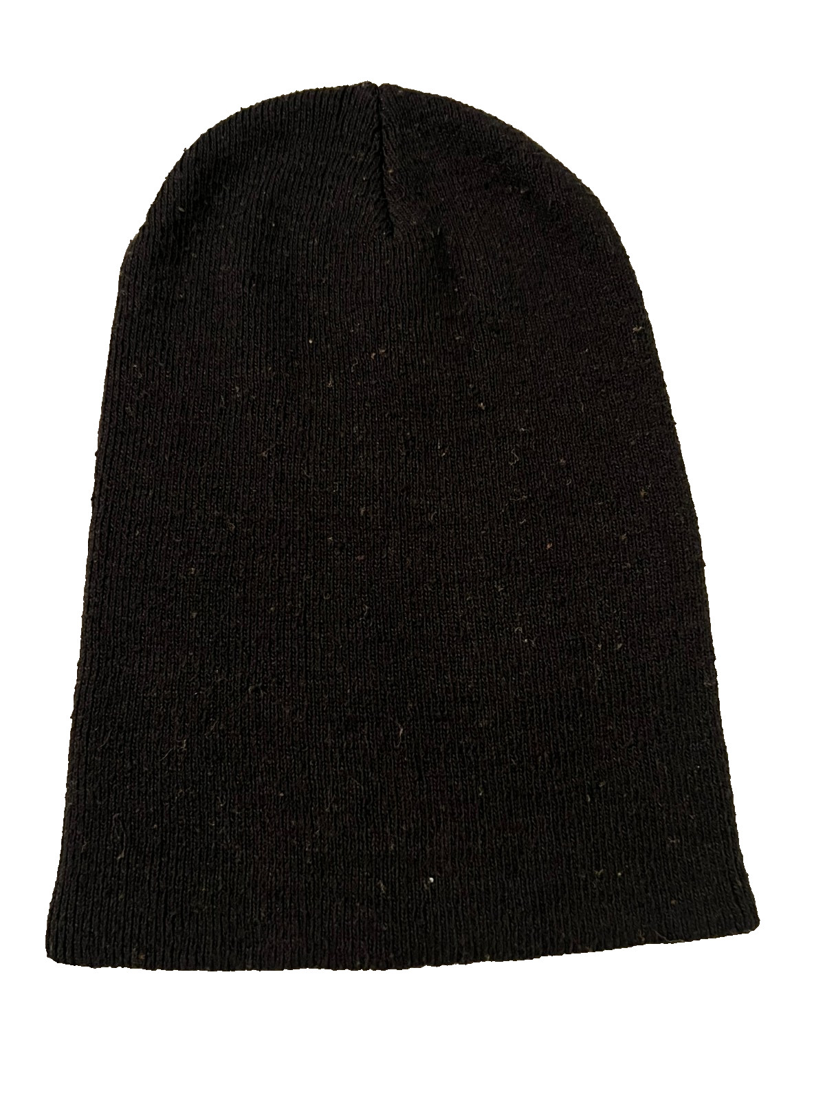 Solid Black Knit Beanie Hat Winter Warm Stretch O… - image 1