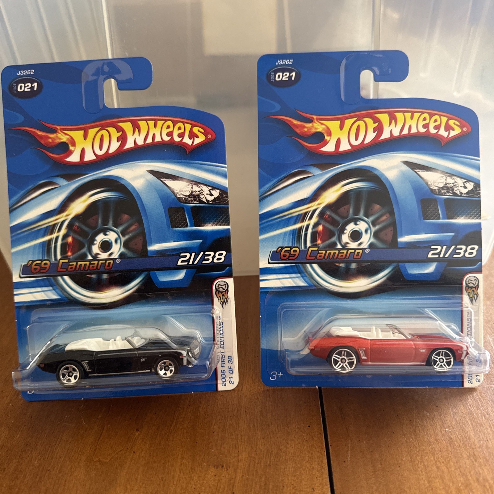(2) Hot Wheels 69 Camaro SS 2006 1st Edition