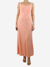 Rixo Light pink midi slip dress - size UK 10