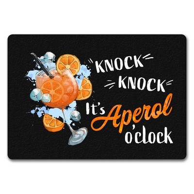Cocktail Fußmatte in 35x50 cm ohne Rand mit Spruch Knock knock It's Aperol