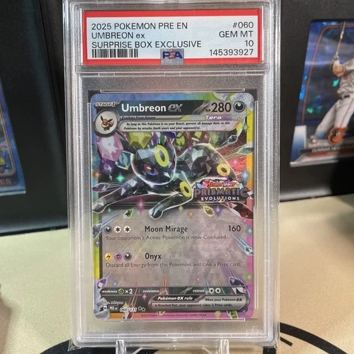 2025 POKEMON PRE EN-PRISMATIC EVOLUTIONS #060 UMBREON EX PSA 10