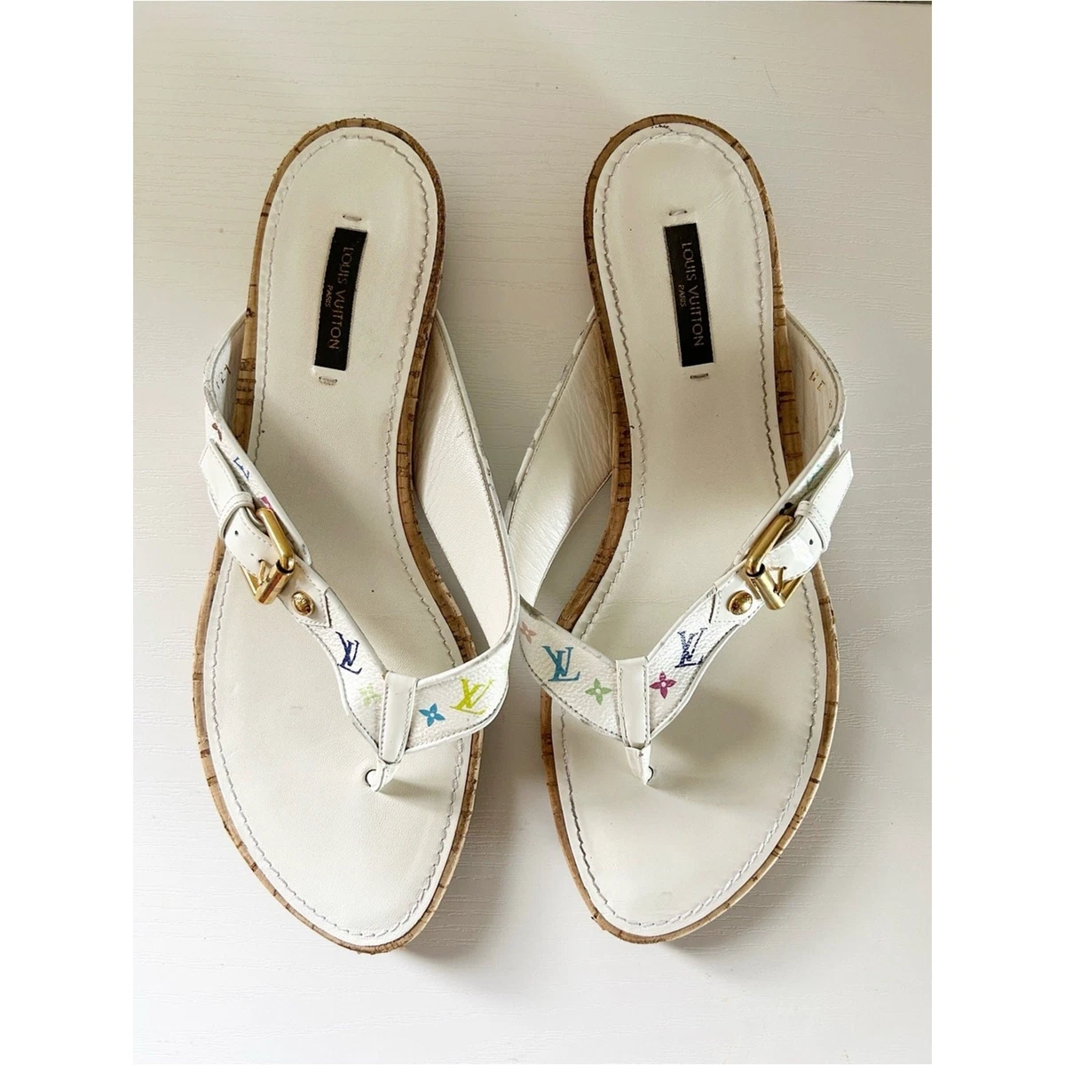 Louis Vuitton Women's Flip Flop Upper Leather Sandals for sale | eBay