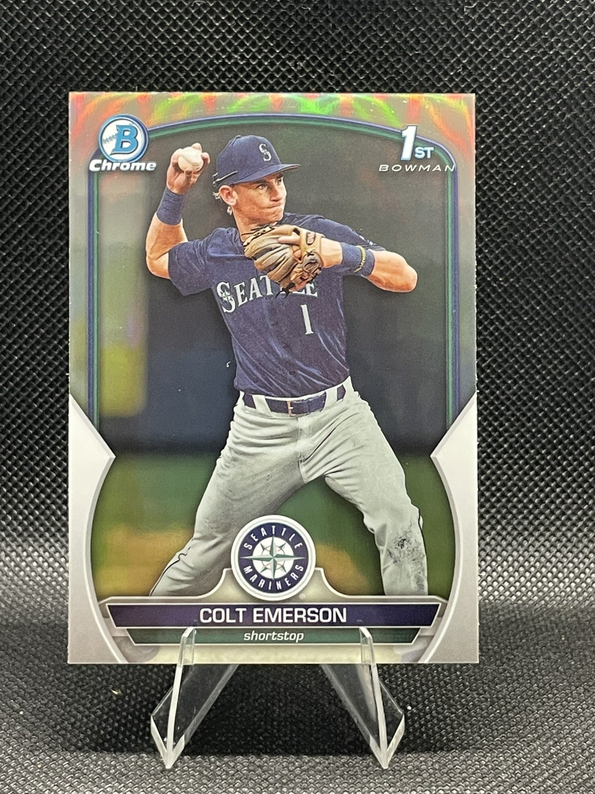 2023 Bowman Draft Colt Emerson Chrome Refractor 1st #BDC-42 Mariners