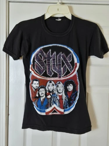 Styx T-Shirt Adult The Grand Decathlon Tour Con 1970s vintage concert t-shirt, vintage, single stitch, B+ condition