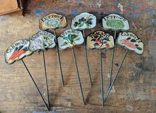 8 żeliwnych tabliczek działkowych warzyw etykieta ogrodowa, znaki, DARMOWA WYSYŁKA W WIELKIEJ BRYTANII 