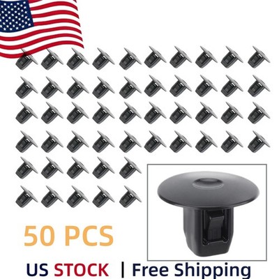 50 Pcs Quality Black Fender Apron Grommet Nut Clips For Honda Acura US