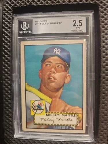 1952 Topps  Mickey Mantle Bvg 2.5! BEAUTIFUL COLOR AND CENTERING! INVEST 🔥 
