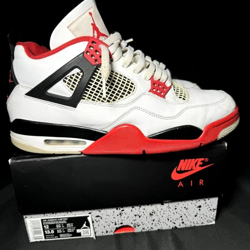 Nike Air Jordan 4 Retro OG Fire Red 2020 Men's Shoes - Size 12 - DC7770 160