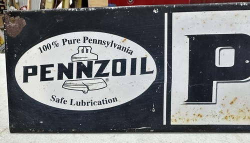 INSEGNA RACK PENNZOIL originale d'epoca stazione di servizio gasolio vecchia PATINA