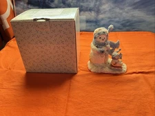 Cherished Teddies Snow bear Pulling Sled Figurine 