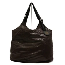 Auth jack gomme - Dark Brown Black Chemical Fiber Shoulder Bag